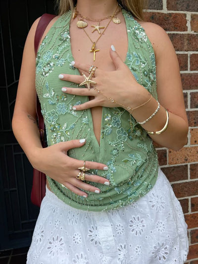 Stella | The Draped Halter Top