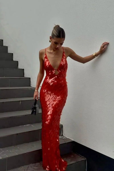 Rania  | Sequin Maxi Long Dress