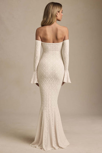 Aurora | Off-Shoulder Lace Maxi Dress