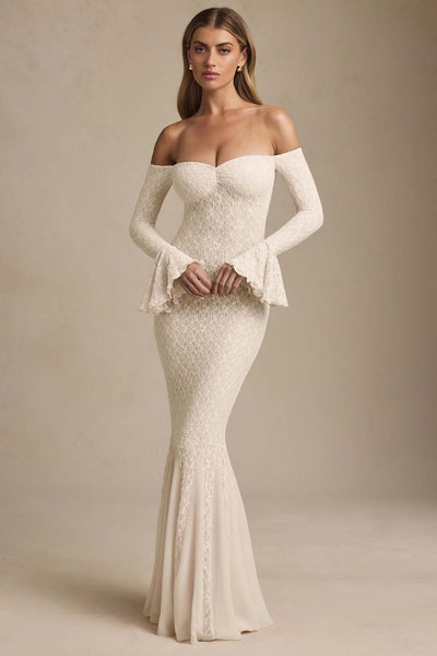 Aurora | Off-Shoulder Lace Maxi Dress