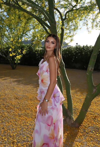 Nuriah | Floral Ruffle Maxi Dress