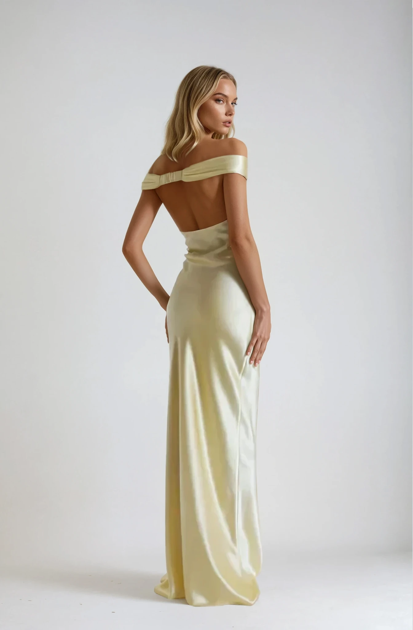 Zoe  | Satin Backless Maxi Dress