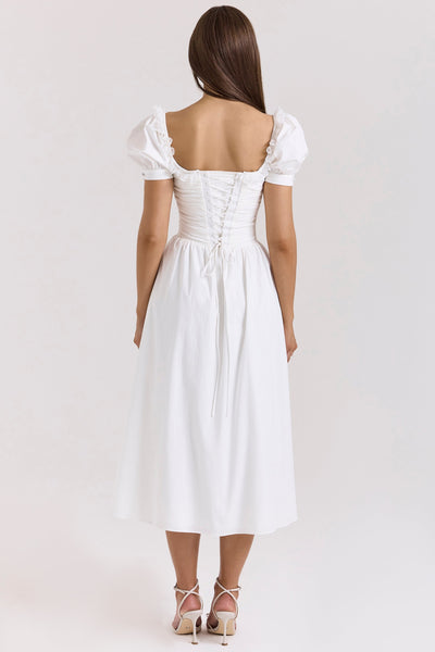 Odette | Puff Sleeve Midi Dress