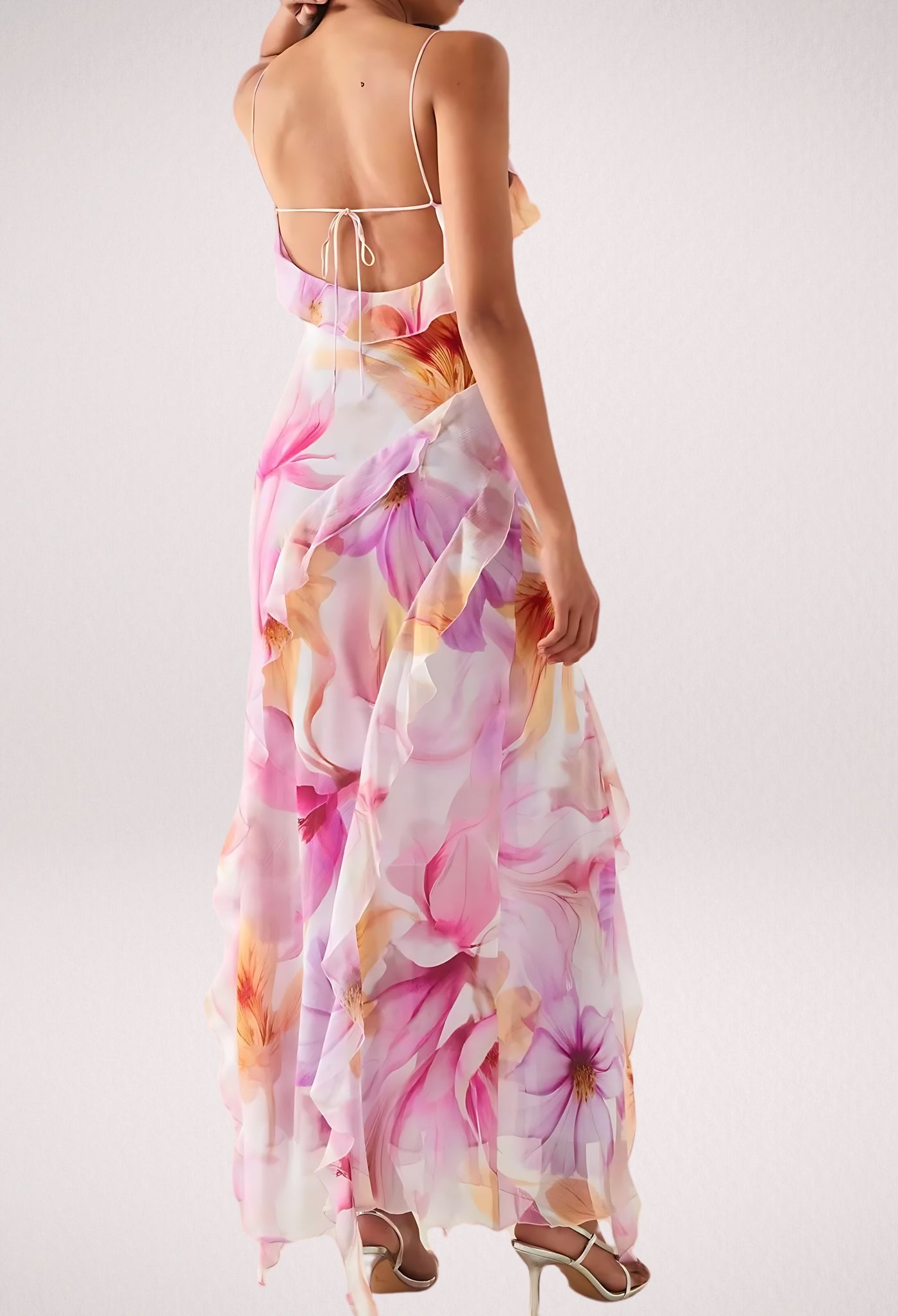 Nuriah | Floral Ruffle Maxi Dress