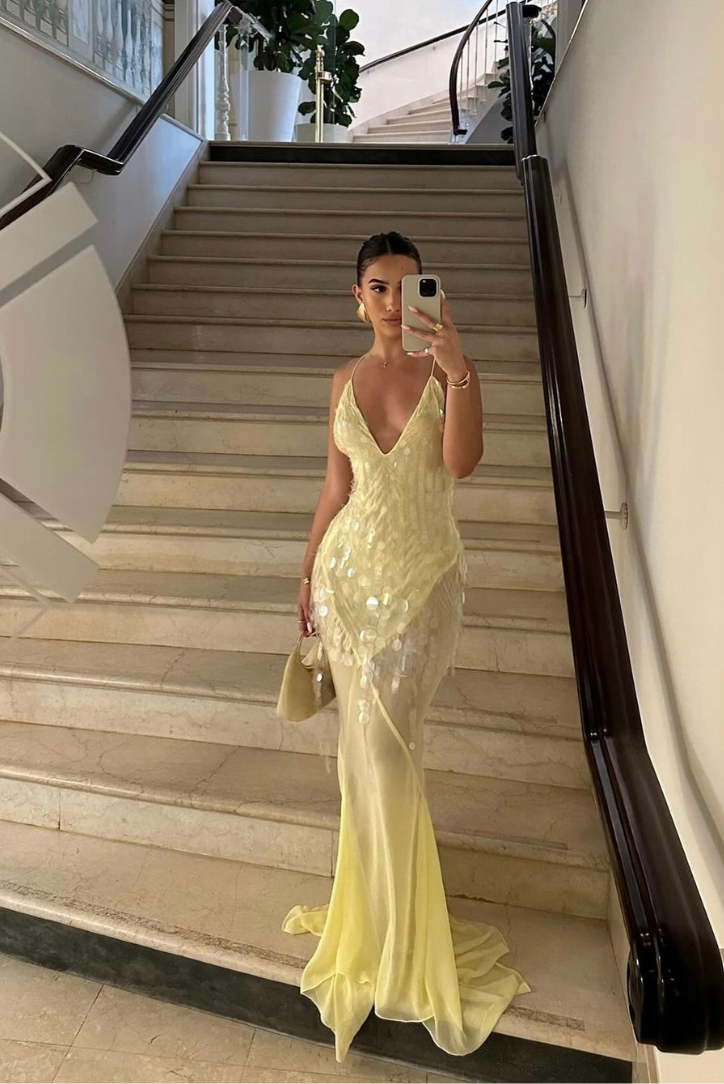Salome | V-Neck Sleeveless Maxi Dress