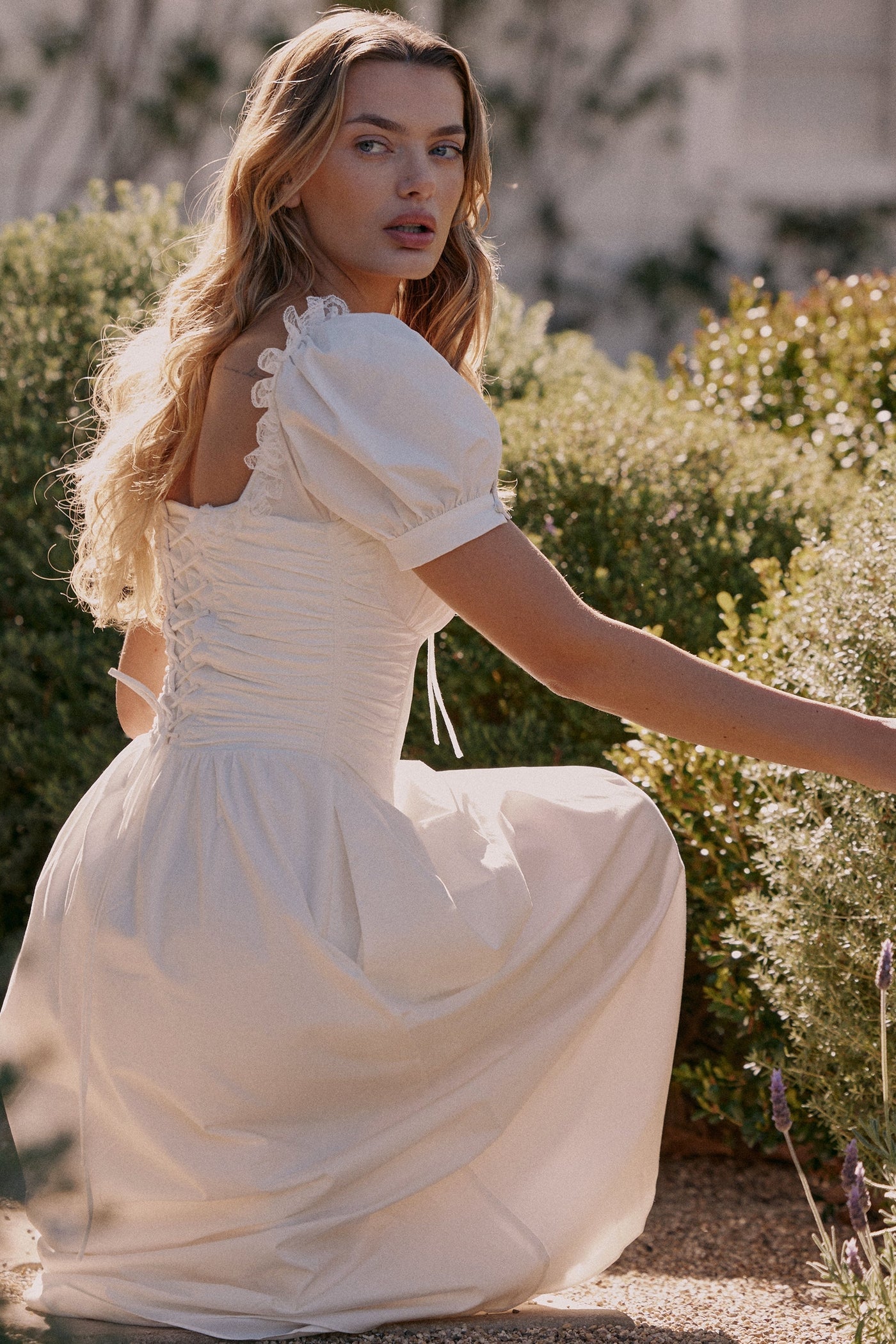Odette | Puff Sleeve Midi Dress