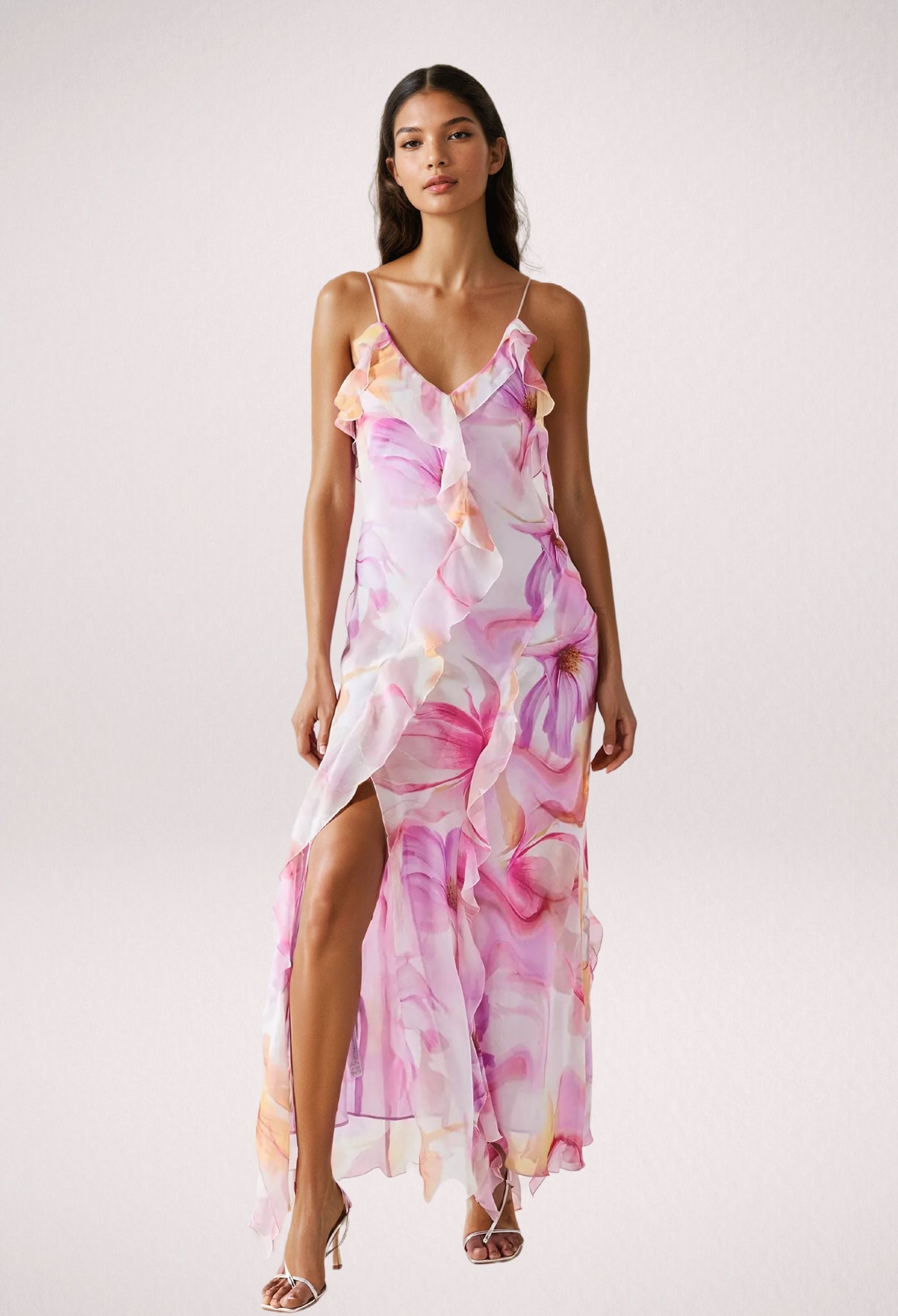 Nuriah | Floral Ruffle Maxi Dress