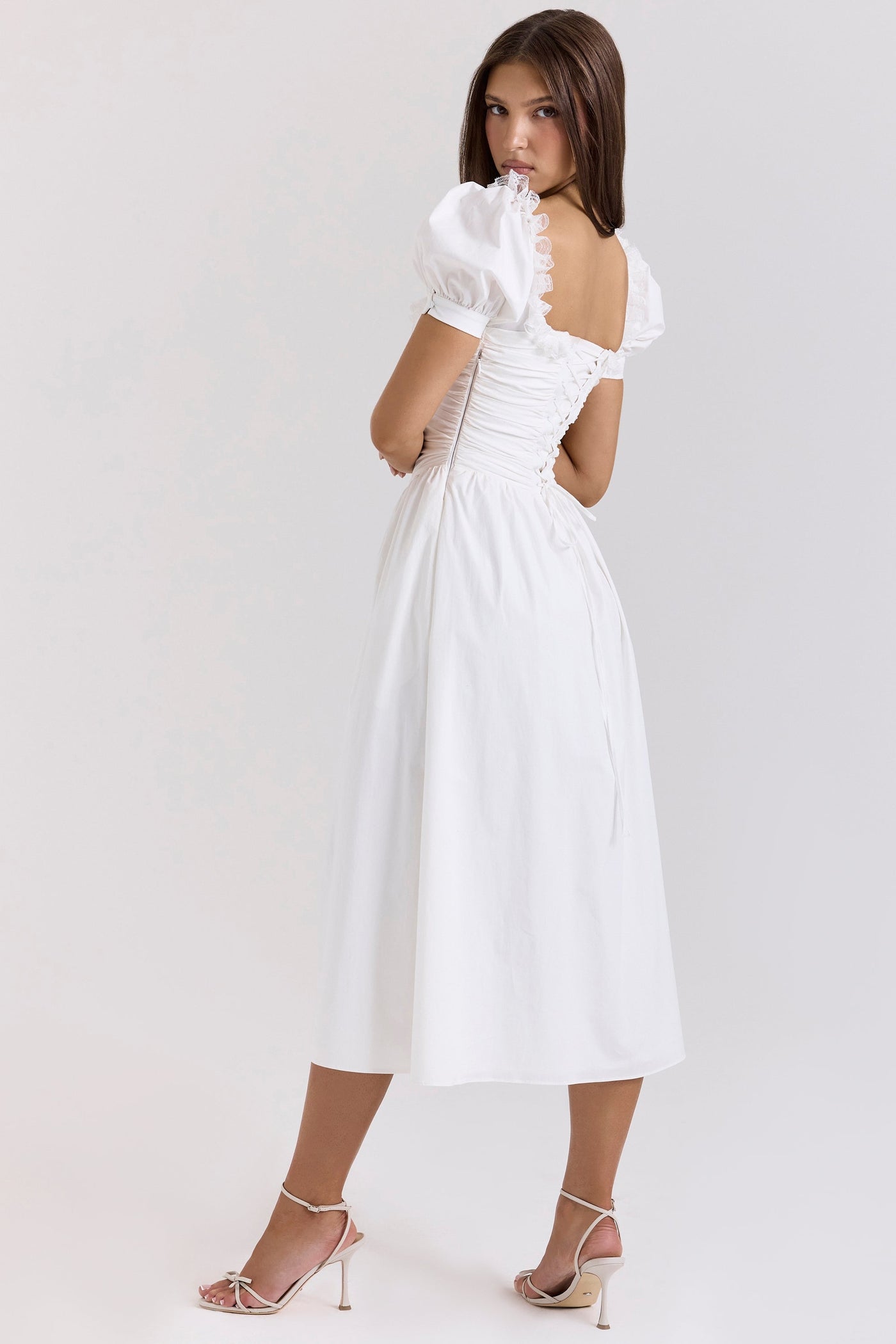 Odette | Puff Sleeve Midi Dress