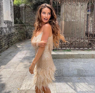 Mel | Feather Mini Dress