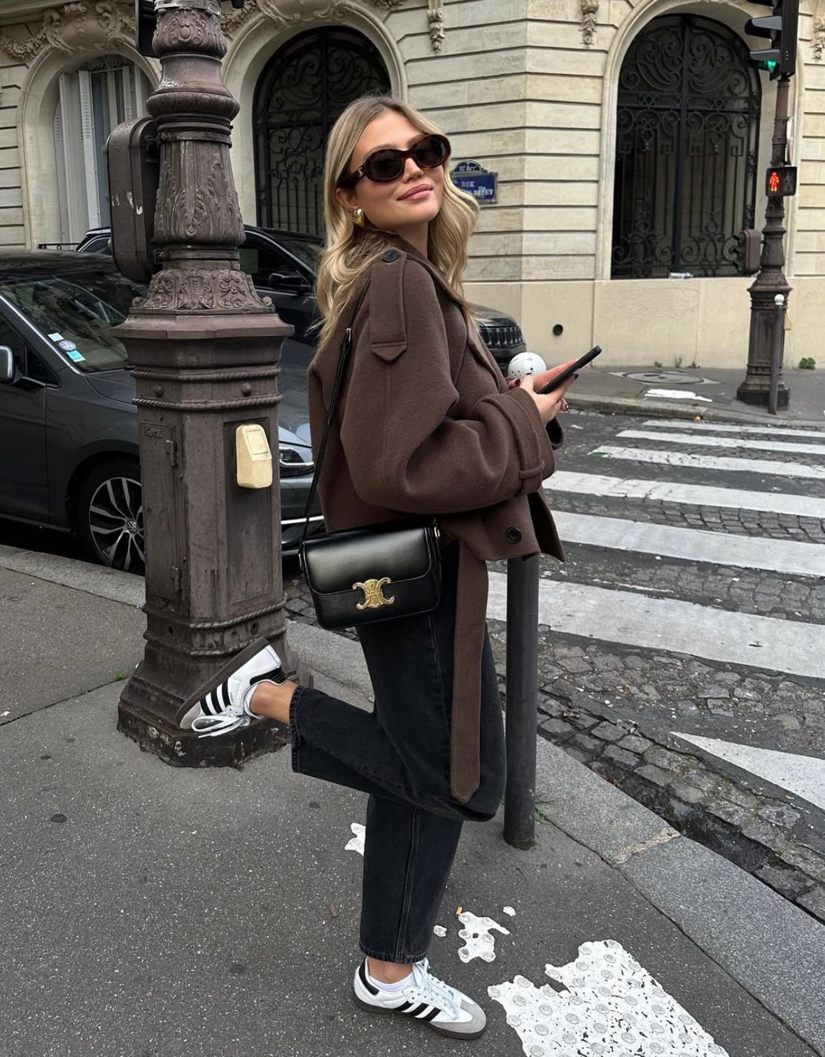 Aubriana |  Cropped Belted Wool Coat