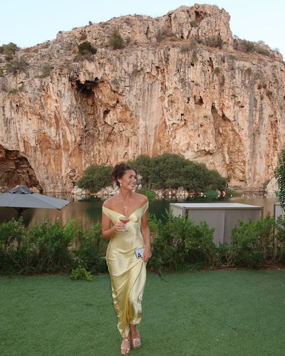 Zoe  | Satin Backless Maxi Dress