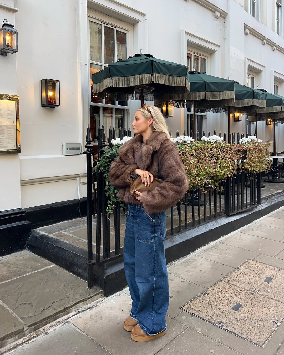 Kataleya | Cropped Oversized Faux Fur Coat