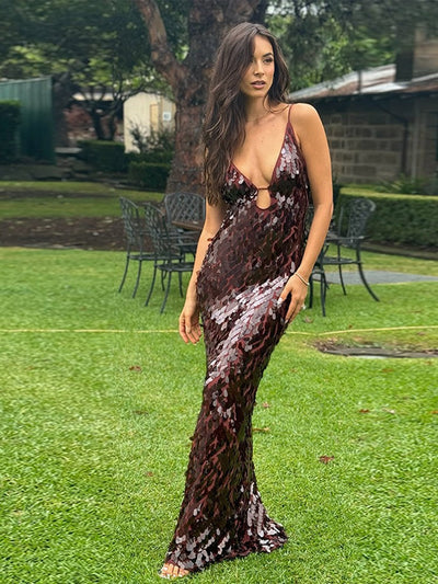 Rania  | Sequin Maxi Long Dress