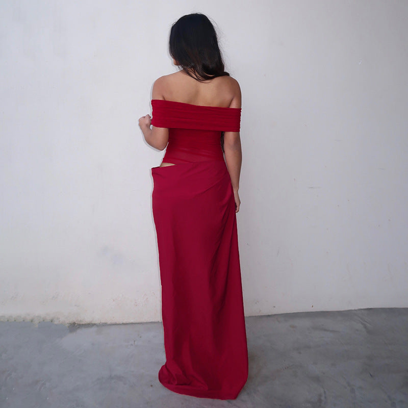 MiLu | Off-Shoulder Mesh Maxi Dress