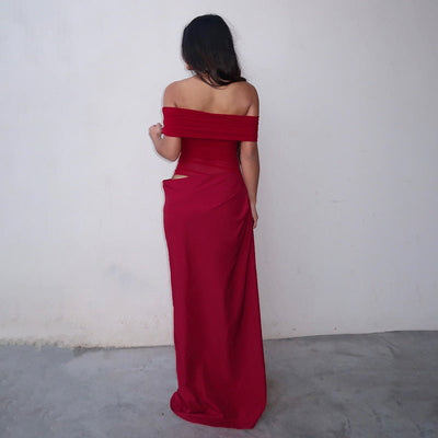 MiLu | Off-Shoulder Mesh Maxi Dress