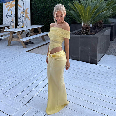MiLu | Off-Shoulder Mesh Maxi Dress