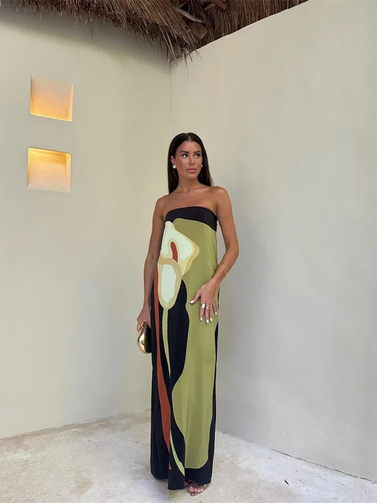 Amy | Strapless Maxi Dress