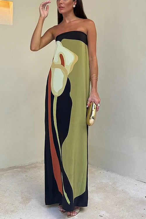Amy | Strapless Maxi Dress