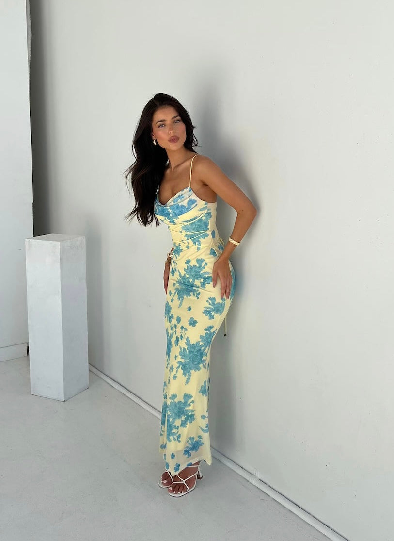 Celina | Sleeveless Floral Maxi Dress
