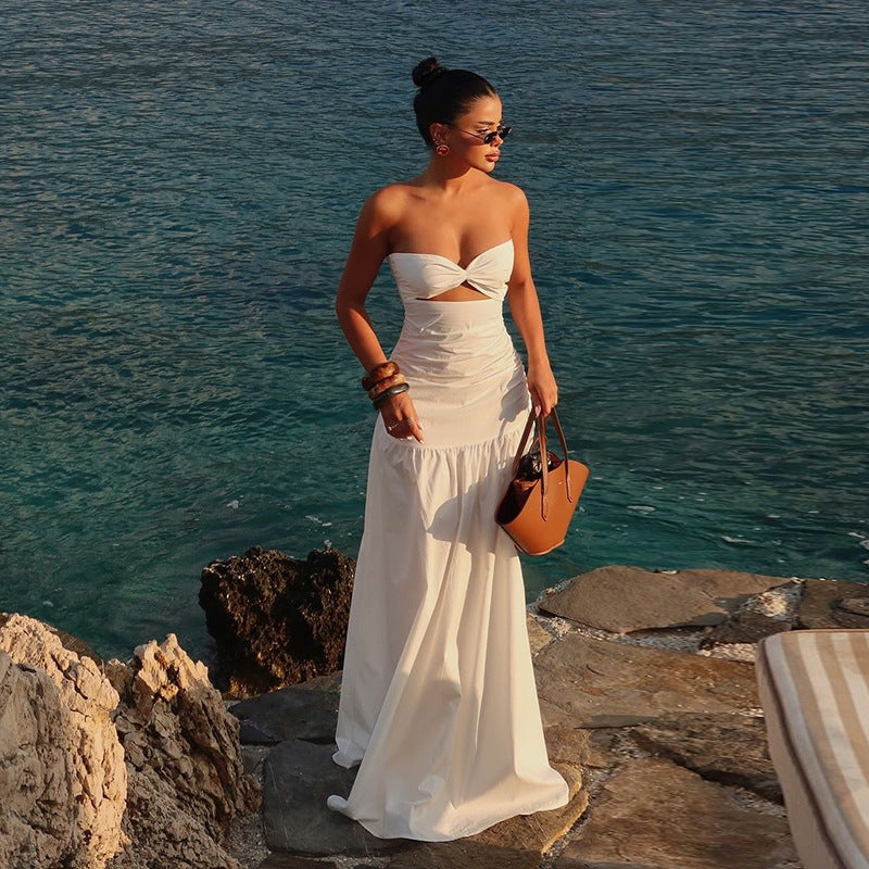 Lina  | Breasted Hollowed Maxi Dress