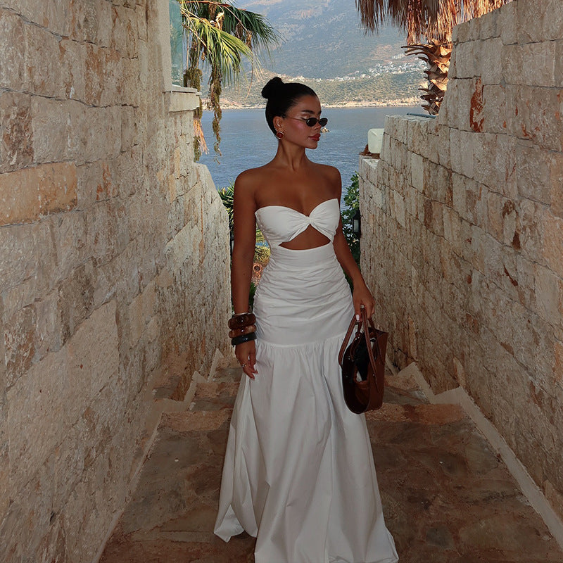 Lina  | Breasted Hollowed Maxi Dress