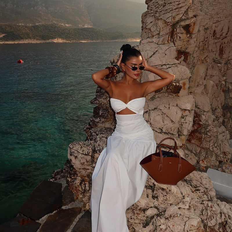 Lina  | Breasted Hollowed Maxi Dress