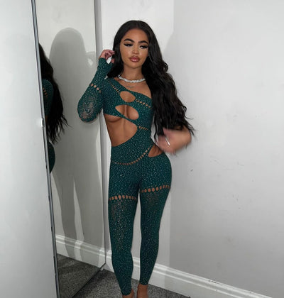 Maya | High-Stretch One-Shoulder Jumpsuit