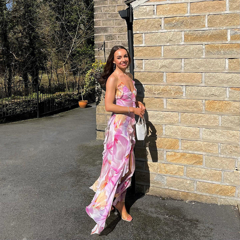 Nuriah | Floral Ruffle Maxi Dress