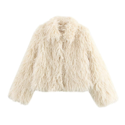 Fur Long Sleeve Coat