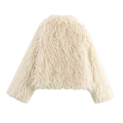 Fur Long Sleeve Coat