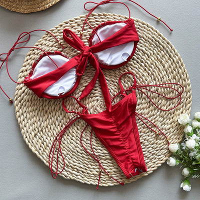 Noéva | Embroidery Split Swimsuit