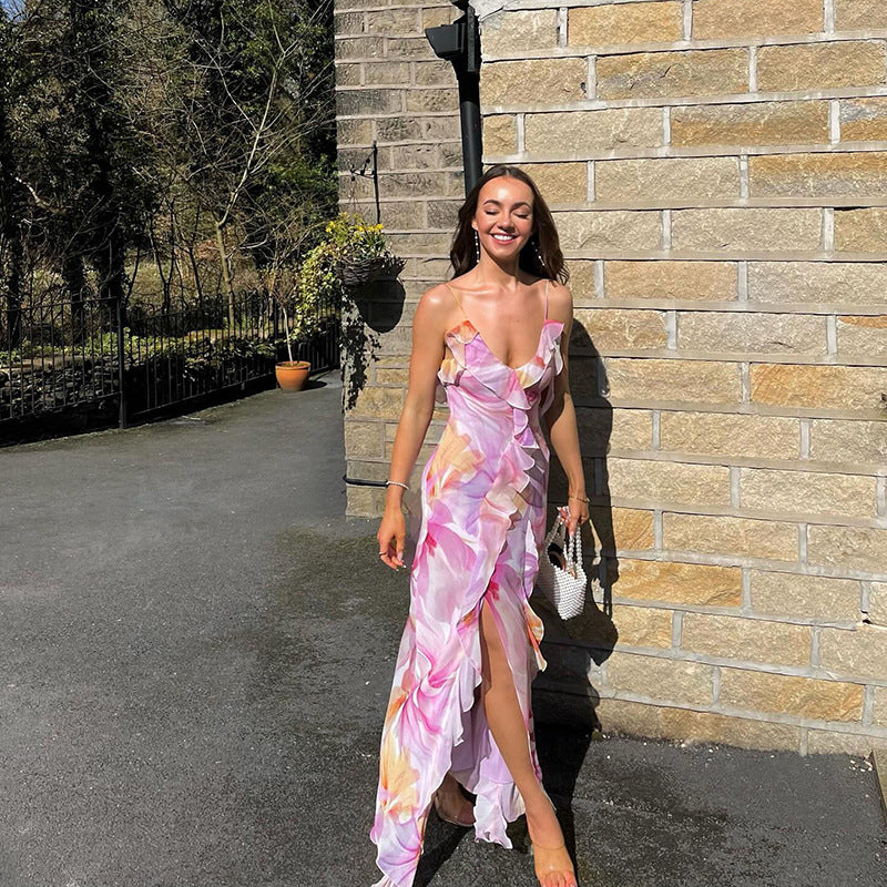 Nuriah | Floral Ruffle Maxi Dress