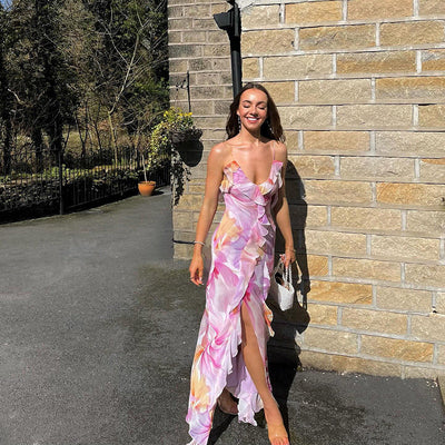 Nuriah | Floral Ruffle Maxi Dress