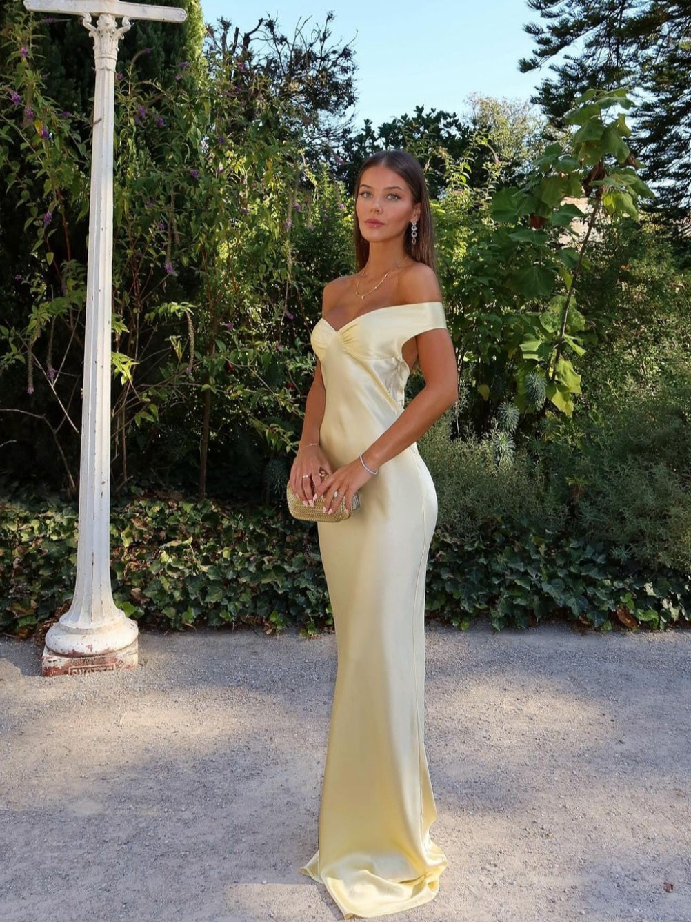 Zoe  | Satin Backless Maxi Dress