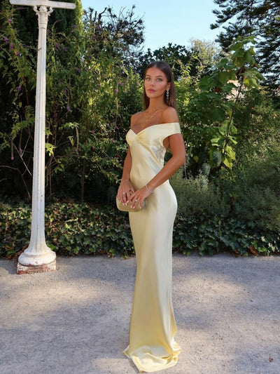 Zoe  | Satin Backless Maxi Dress