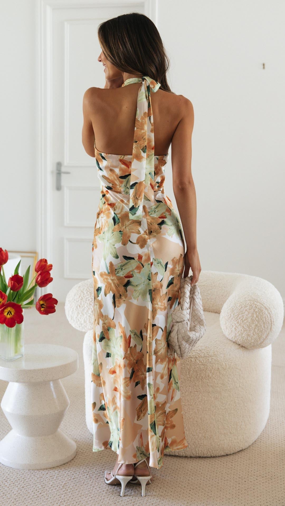 Xana | Floral Halter Maxi Dress