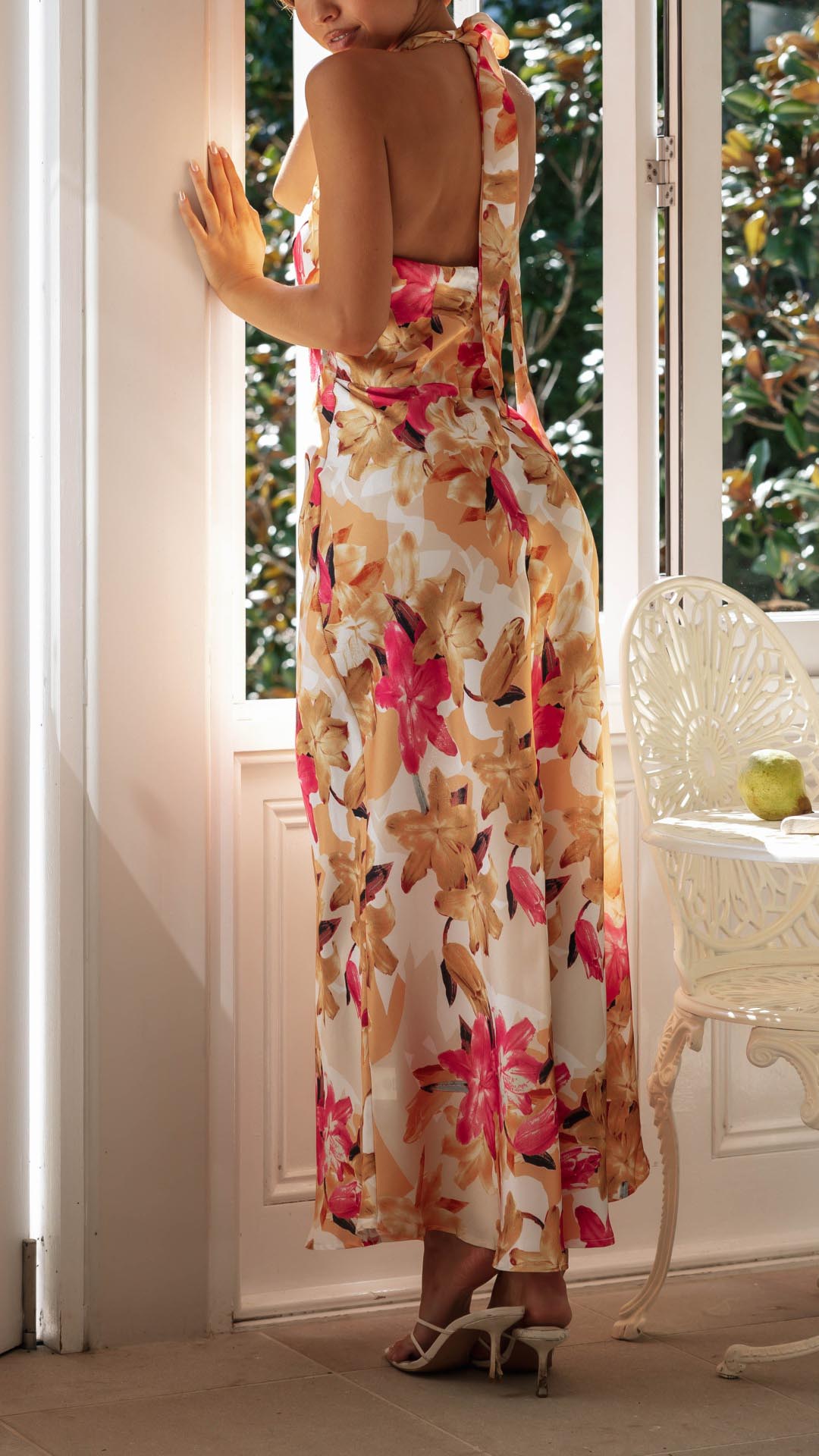 Xana | Floral Halter Maxi Dress