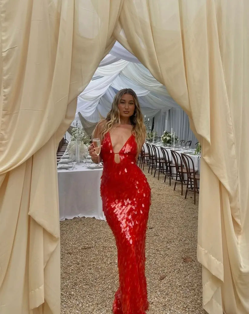 Rania  | Sequin Maxi Long Dress
