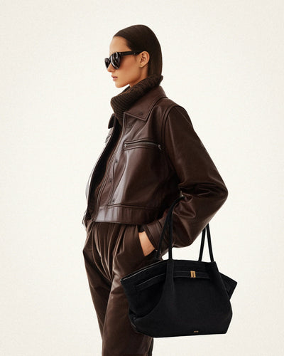 HANA MEDIUM SUEDE TOTE BAG