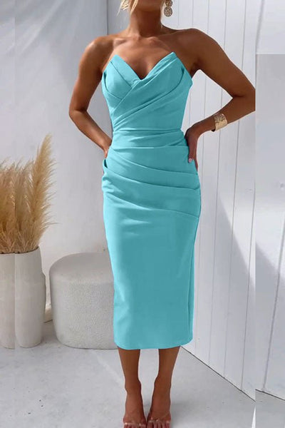Joy | Strapless Midi Dress