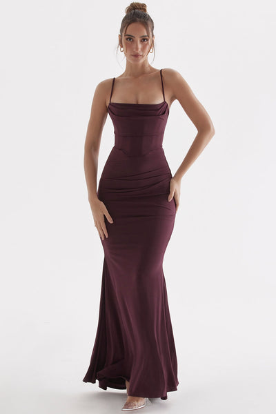 Alessandra | The Sculpted Crepe Gown