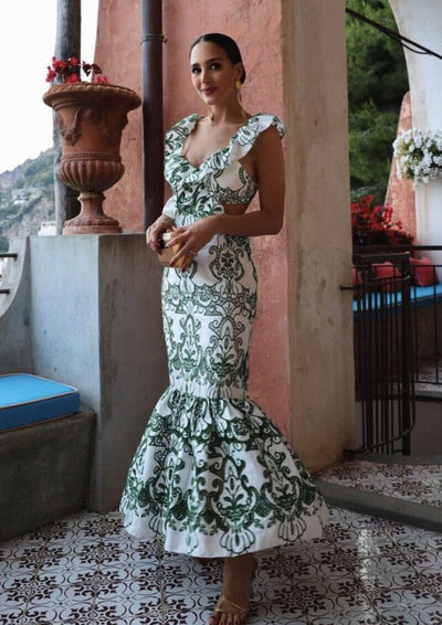 Harel  | Ruffled Maxi Dress
