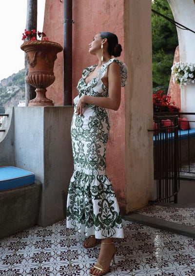 Harel  | Ruffled Maxi Dress