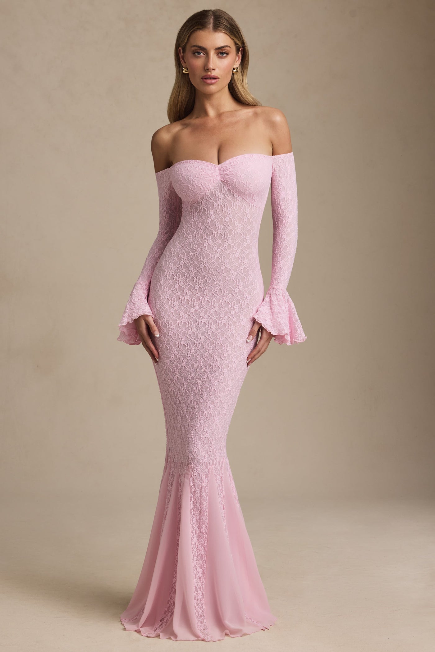 Aurora | Off-Shoulder Lace Maxi Dress