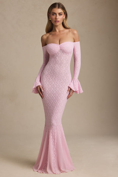 Aurora | Off-Shoulder Lace Maxi Dress