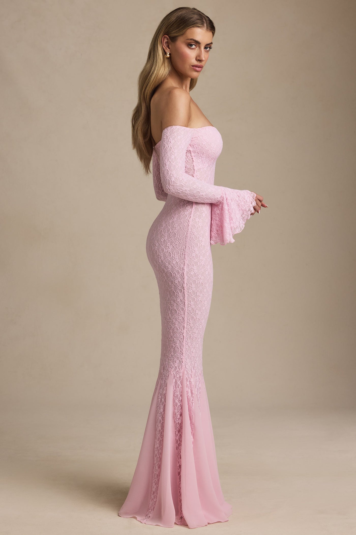 Aurora | Off-Shoulder Lace Maxi Dress