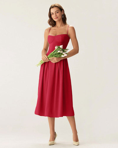 Women Woven Polyester Dresses Dresses - RIHOAS